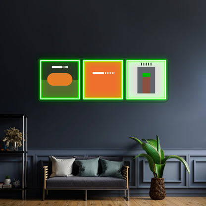 Frank Ocean Discography Abstract Album Art Wall Artwork Neon Signs