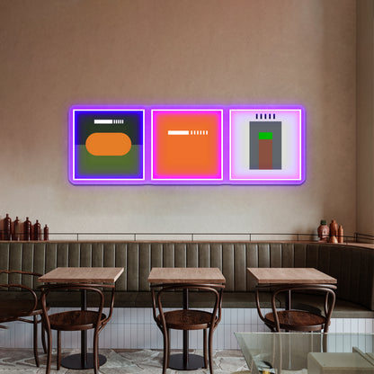 Frank Ocean Discography Abstract Album Art Wall Artwork Neon Signs