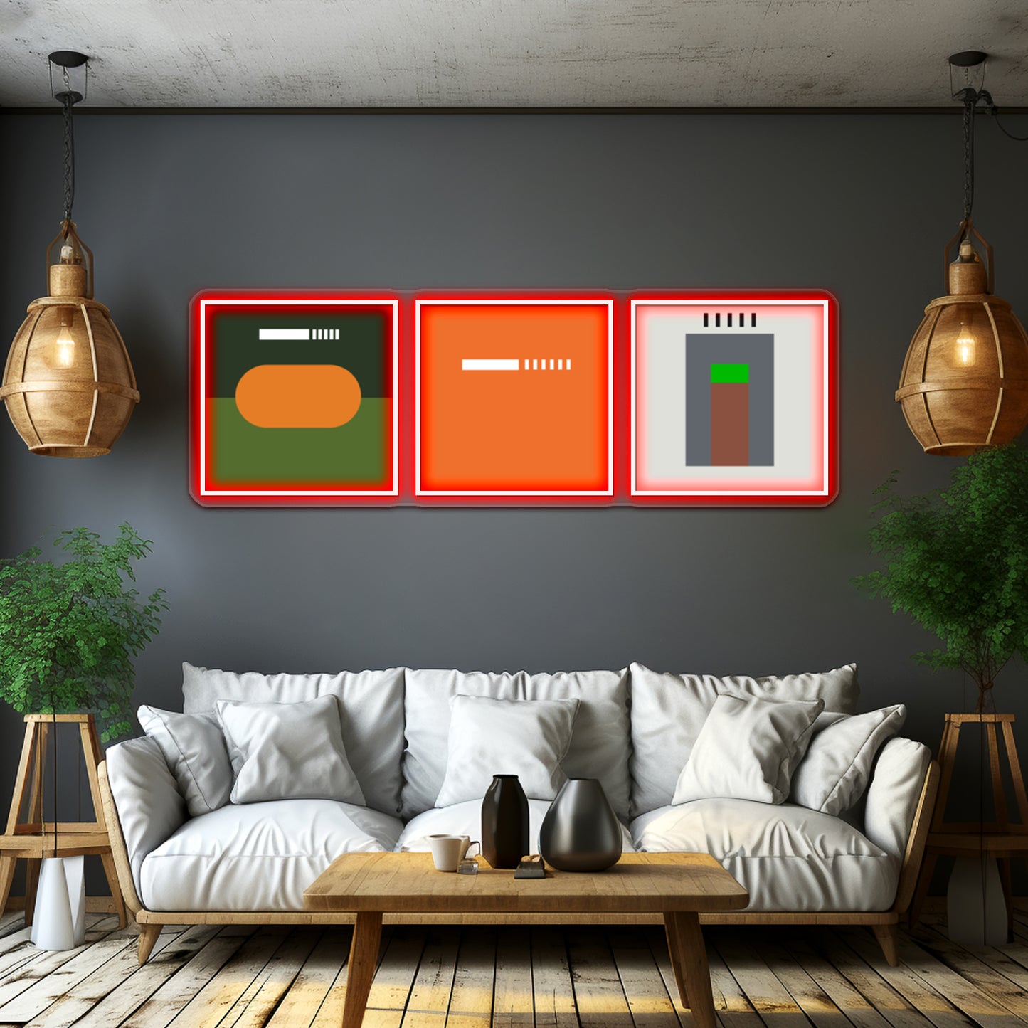 Frank Ocean Discography Abstract Album Art Wall Artwork Neon Signs