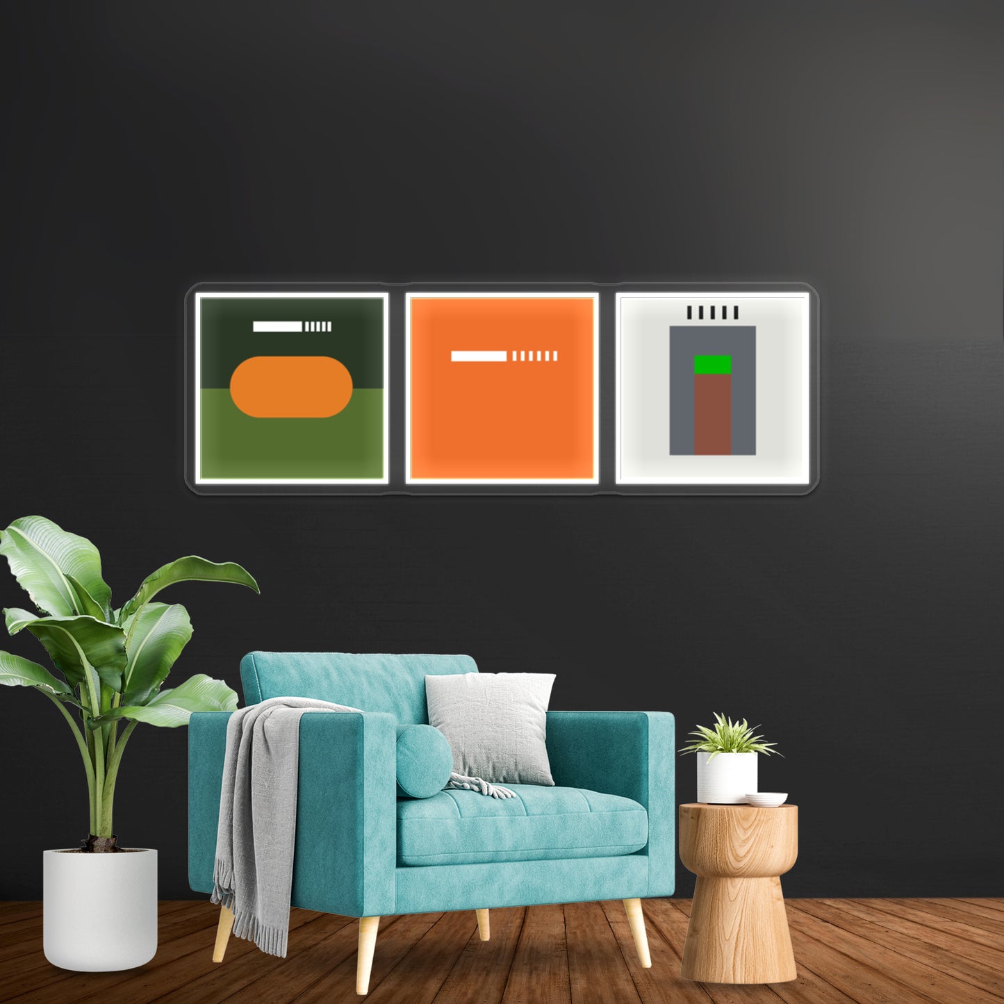 Frank Ocean Discography Abstract Album Art Wall Artwork Neon Signs