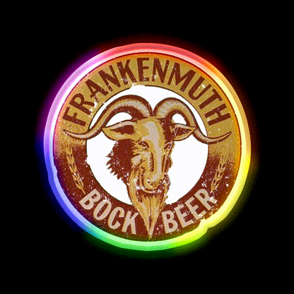 Frankenmuth Beer Bar Decor Led Neon Sign Rgb Color - LED neon sign close-up detail
