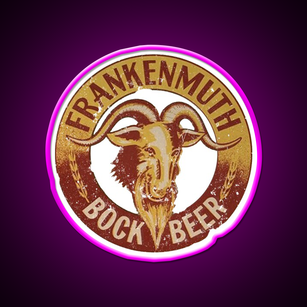 Frankenmuth Beer Bar Decor Led Neon Sign Rgb Color - Neon sign mounted on wall in room