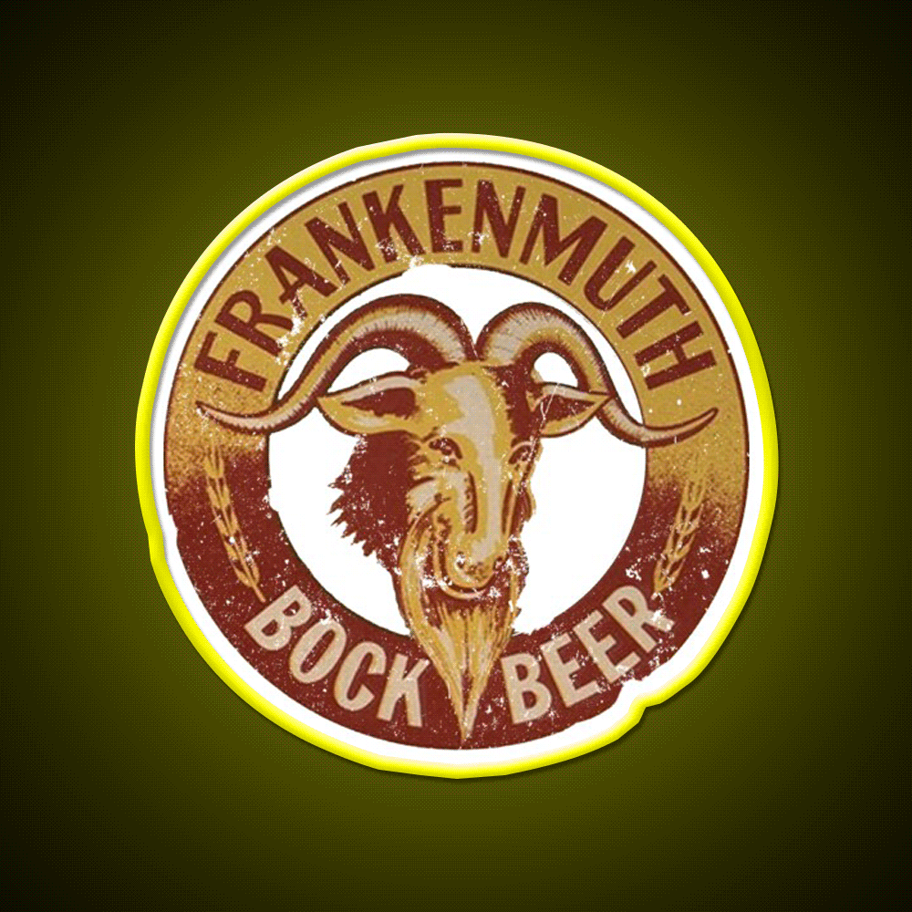Frankenmuth Beer Bar Decor Led Neon Sign Rgb Color - Custom LED neon sign front view