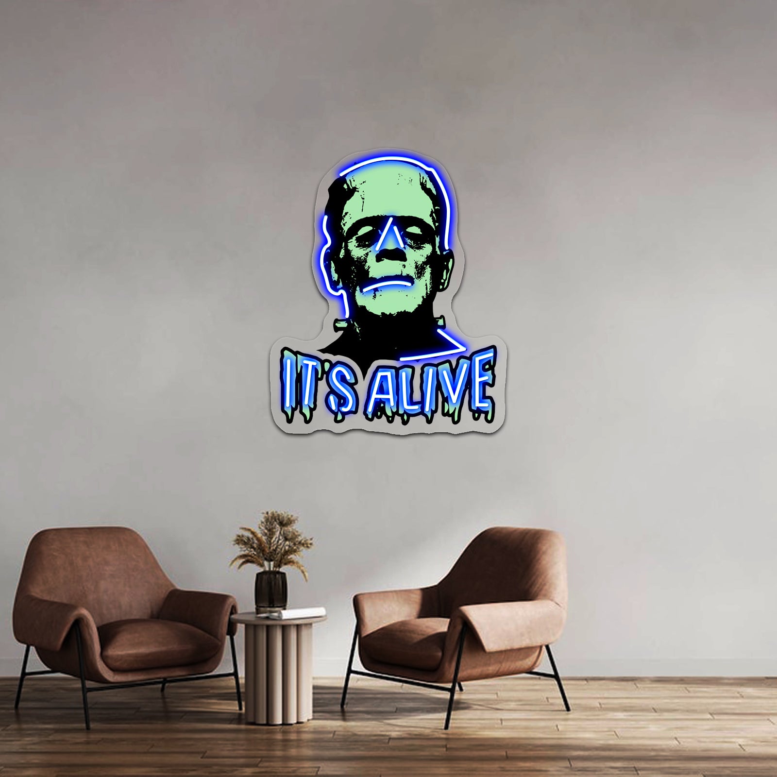 Frankenstein Artwork Personalized Light Up Sign - LED neon sign view 5
