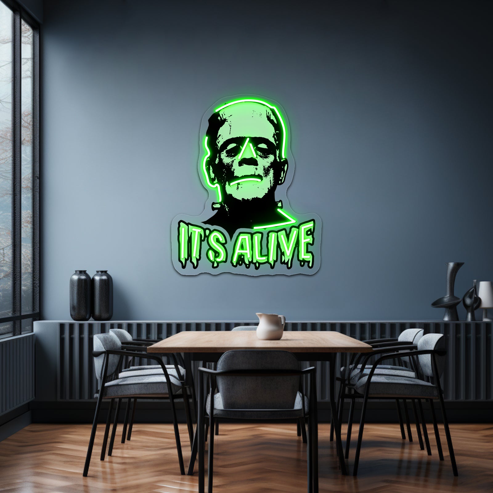 Frankenstein Artwork Personalized Light Up Sign - LED neon sign view 9