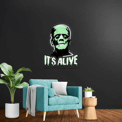 Frankenstein Artwork Personalized Light Up Sign - LED neon sign view 8
