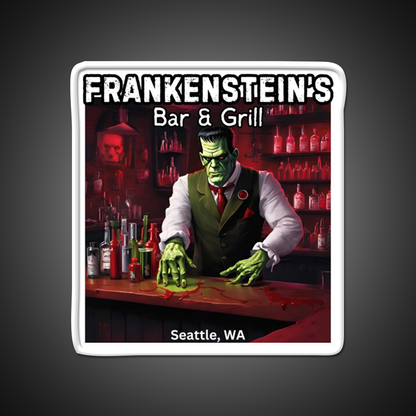 Frankenstiens Bar And Grill Man Cave Bar Led Neon Sign