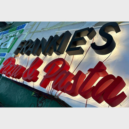 Frankies Pizza And Pasta 3D Backlit Channel Letters Led Light Sign - Shineneon