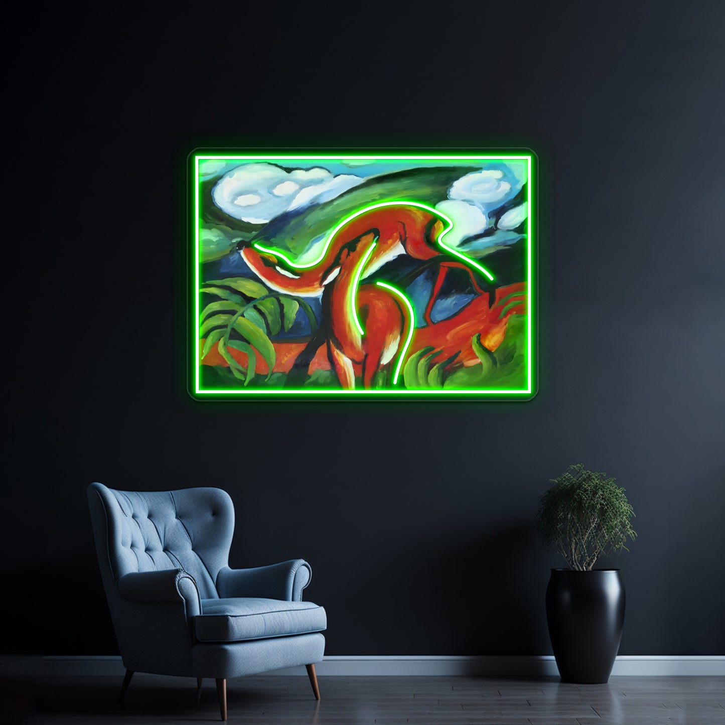 Franz Marc Art Painting Wall Artwork Neon Signs