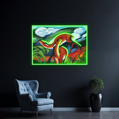 Franz Marc Art Painting Wall Artwork Neon Signs