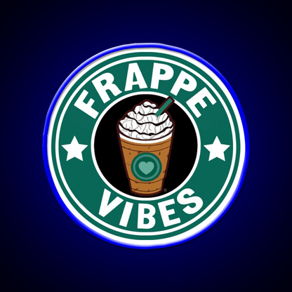Frappe Vibes Cafe Led Neon Sign Espresso Bar Art Rgb Color - Shineneon