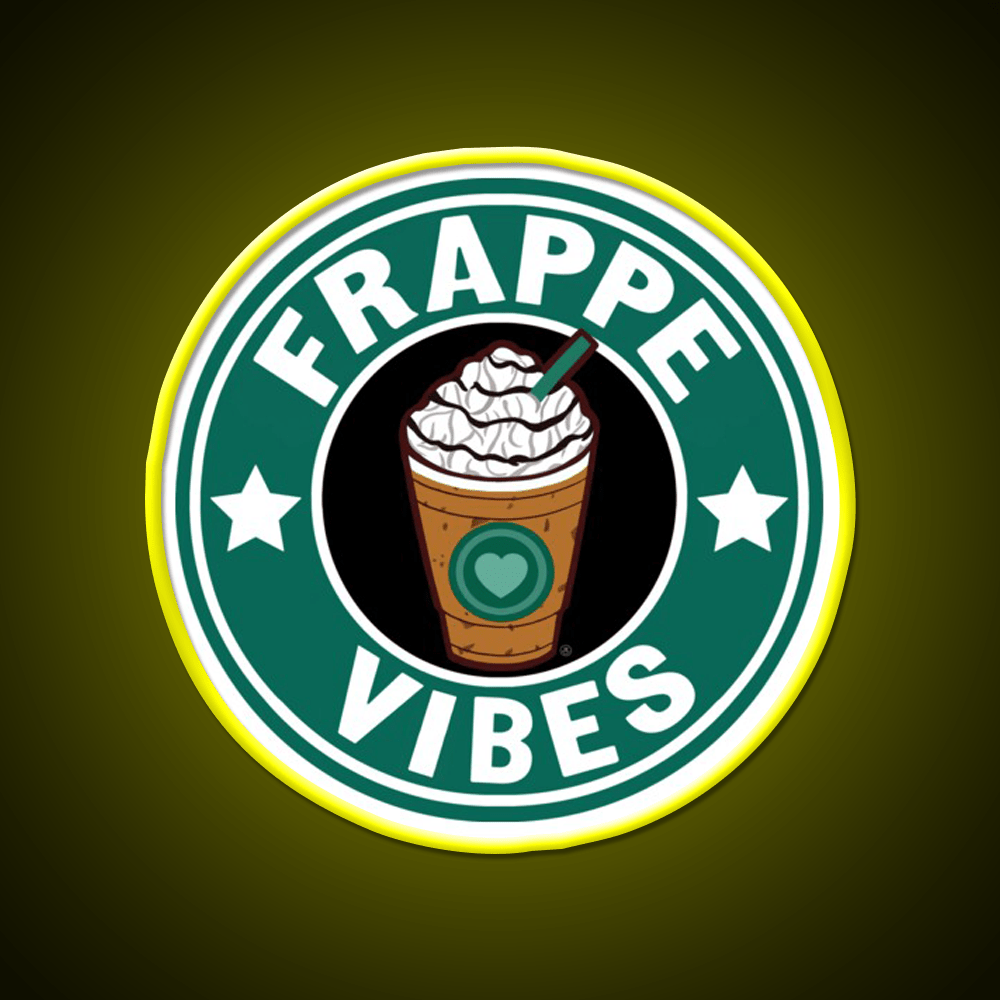 Frappe Vibes Cafe Led Neon Sign Espresso Bar Art Rgb Color - Shineneon