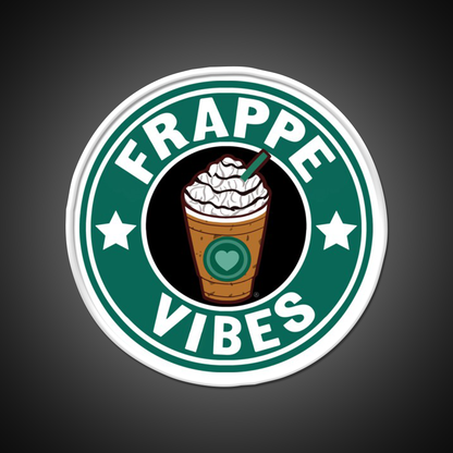 Frappe Vibes Cafe Led Neon Sign Espresso Bar Art Rgb Color