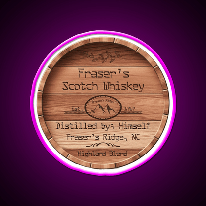 Frasers Scotch Whiskey Barrel Lid Whiskey Drink Bar Led Neon Sign Rgb Color - Shineneon
