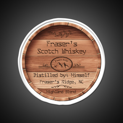 Frasers Scotch Whiskey Barrel Lid Whiskey Drink Bar Led Neon Sign Rgb Color