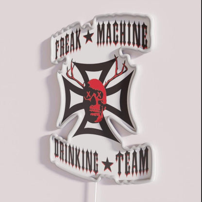 Freak Machine Drinking Team Rgb Led Neon Sign - Shineneon