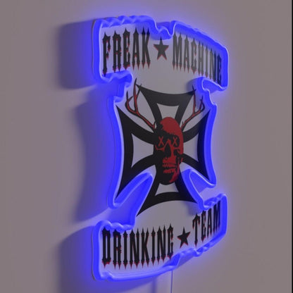 Freak Machine Drinking Team Rgb Led Neon Sign - Shineneon