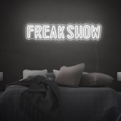 Freak Show Pink Led Neon Sign With Wavy Design Modern Bedroom Wall Decor | Shineneon