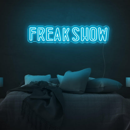 Freak Show Pink Led Neon Sign With Wavy Design Modern Bedroom Wall Decor | Shineneon