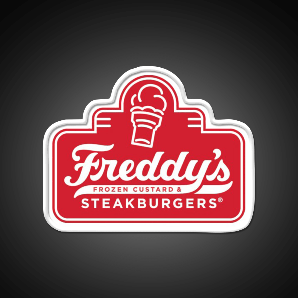 Freddys Frozen Custard Steak Fast Food Led Neon Sign For Burger Place Art Rgb Color - Shineneon