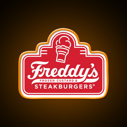Freddys Frozen Custard Steak Fast Food Led Neon Sign For Burger Place Rgb Color - Shineneon