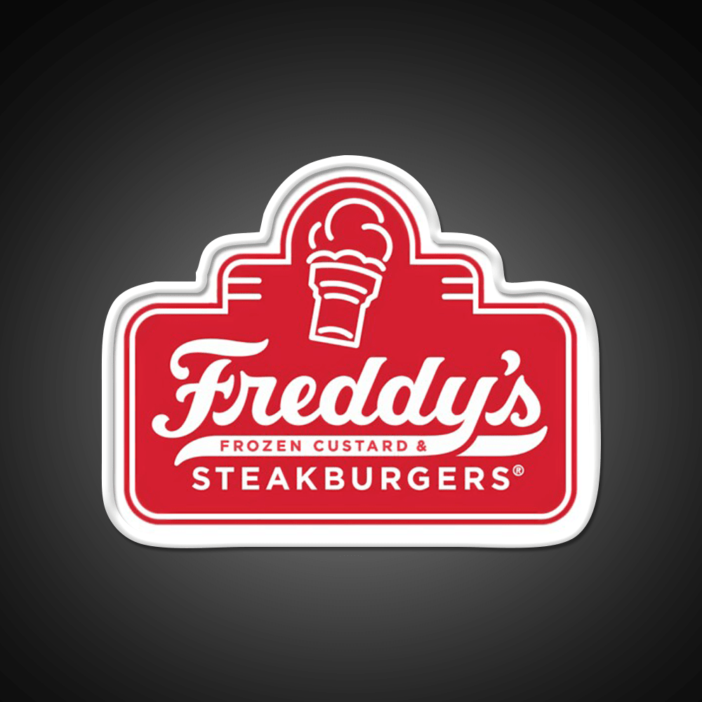 Freddys Frozen Custard Steak Fast Food Led Neon Sign For Burger Place Rgb Color - Shineneon
