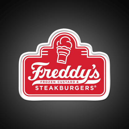 Freddys Frozen Custard Steak Fast Food Led Neon Sign For Burger Place Rgb Color - Shineneon