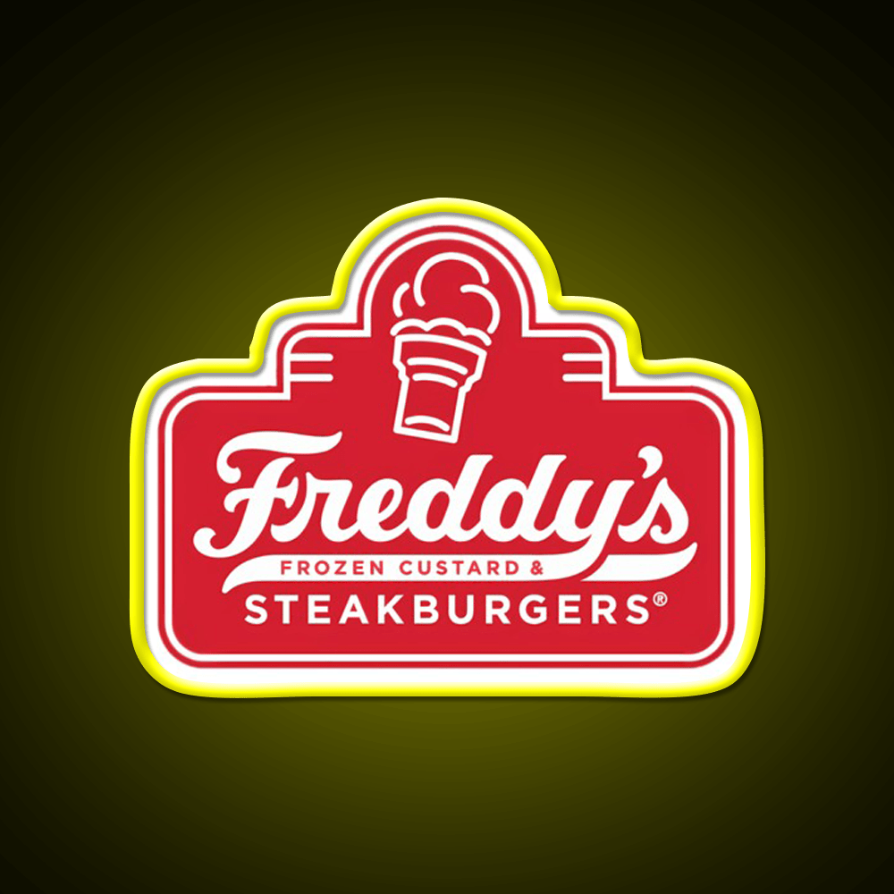 Freddys Frozen Custard Steak Fast Food Led Neon Sign For Burger Place Rgb Color - Shineneon