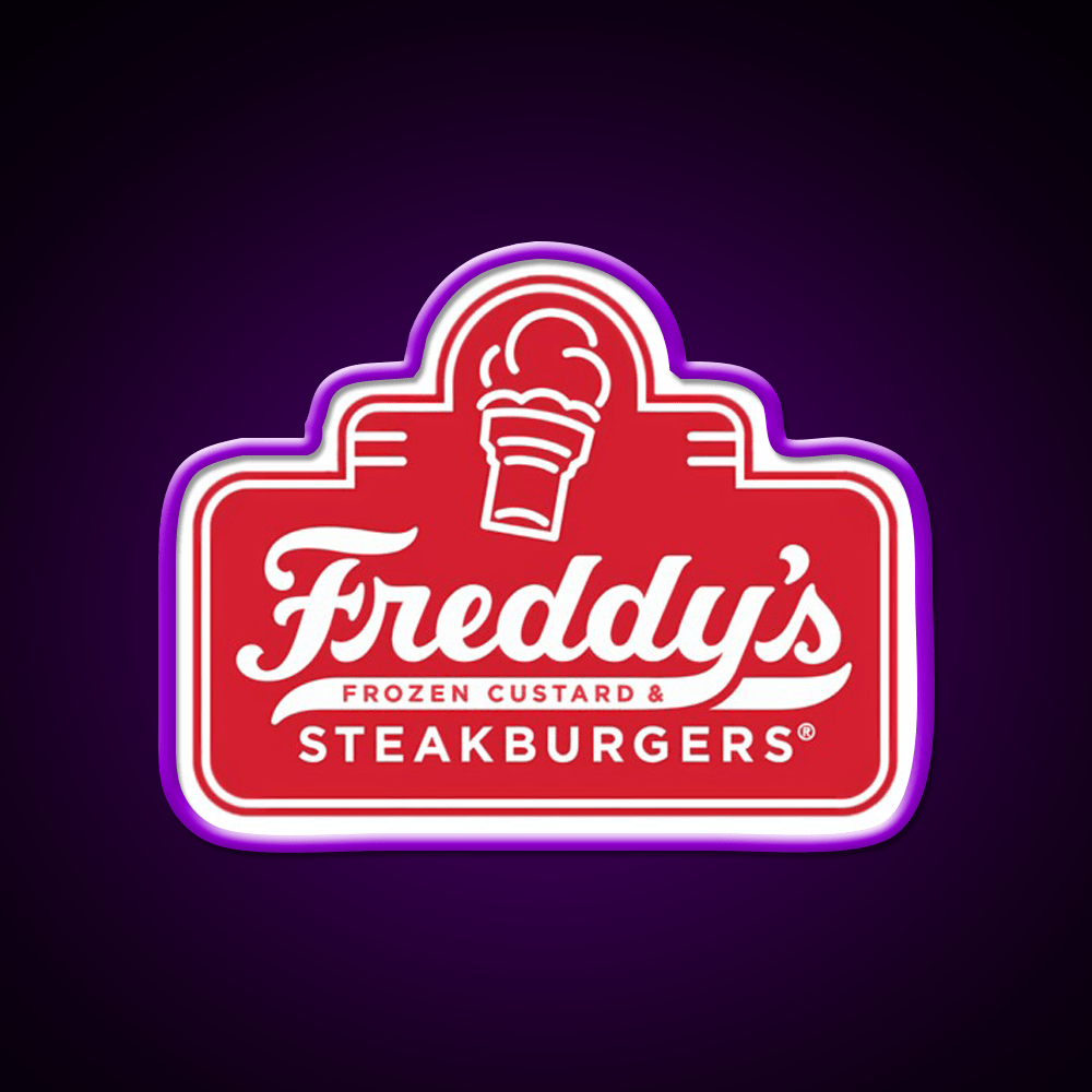 Freddys Frozen Custard Steak Fast Food Led Neon Sign For Burger Place Rgb Color - Shineneon