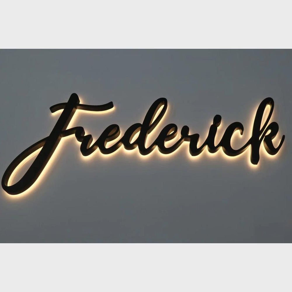 Frederick 3D Backlit Channel Letters Led Light Sign - Shineneon