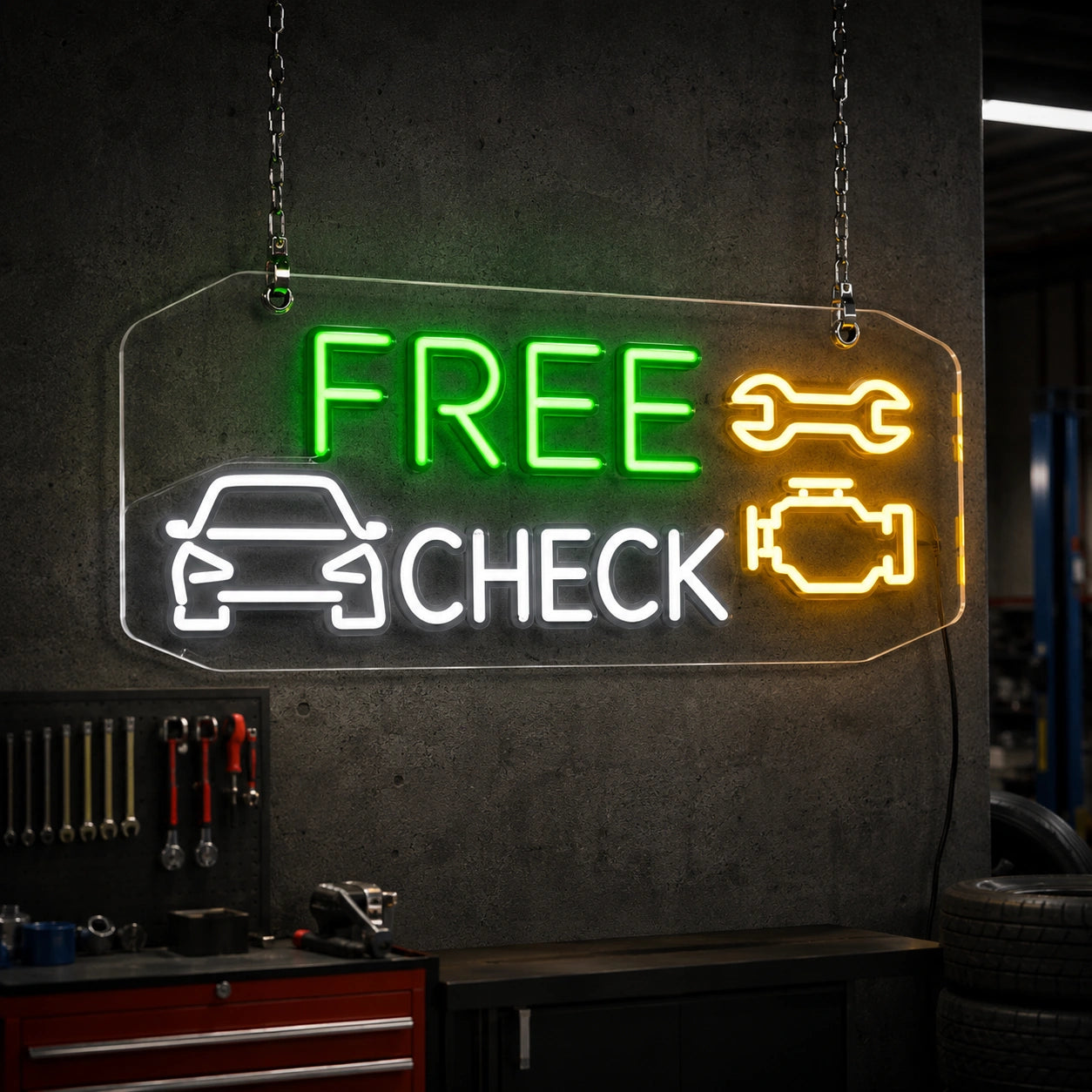 Free Check Neon Sign LED Neon Sign high-converting product image
