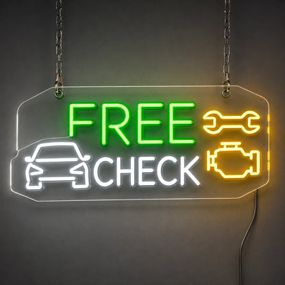 Free Check Neon Sign LED Neon Sign main product image