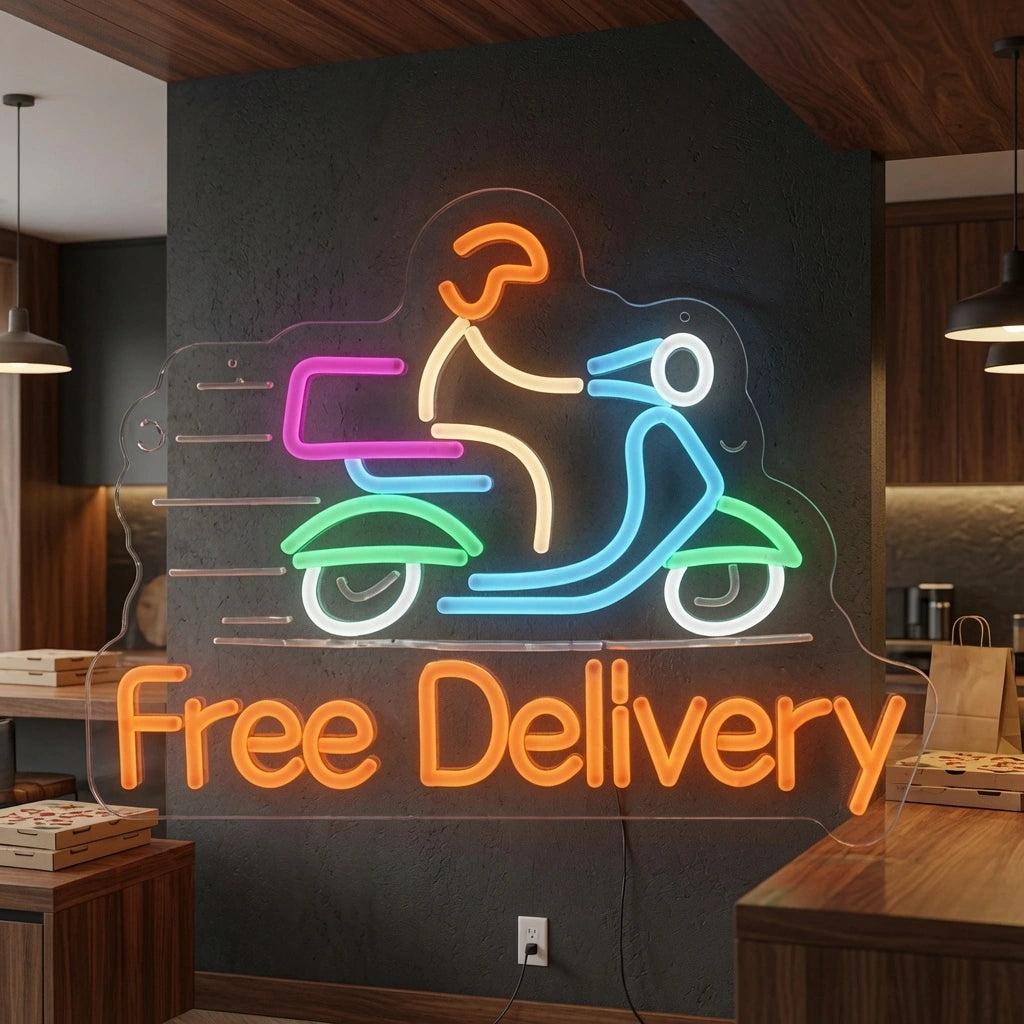 Free Delivery LED Neon Sign - 02 High-Converting Product Image