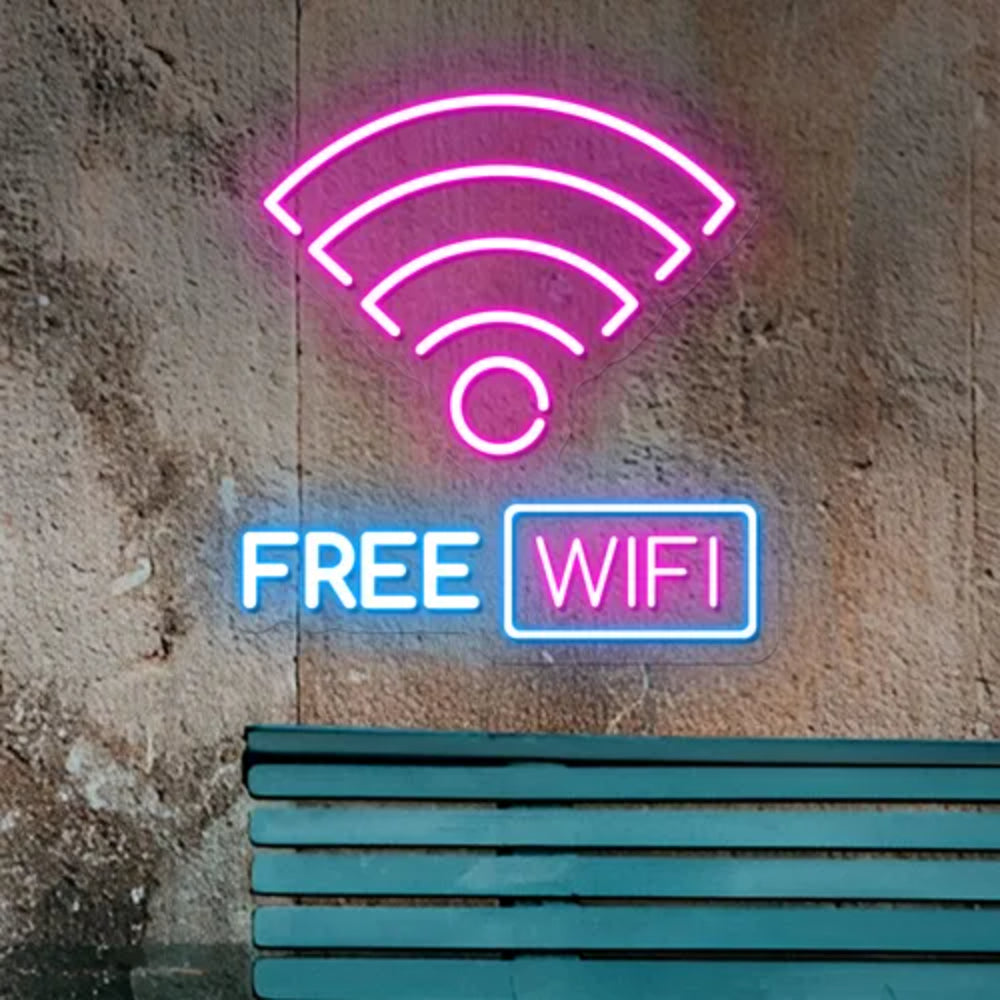 Free Wifi Zone Led Neon Sign | Shineneon