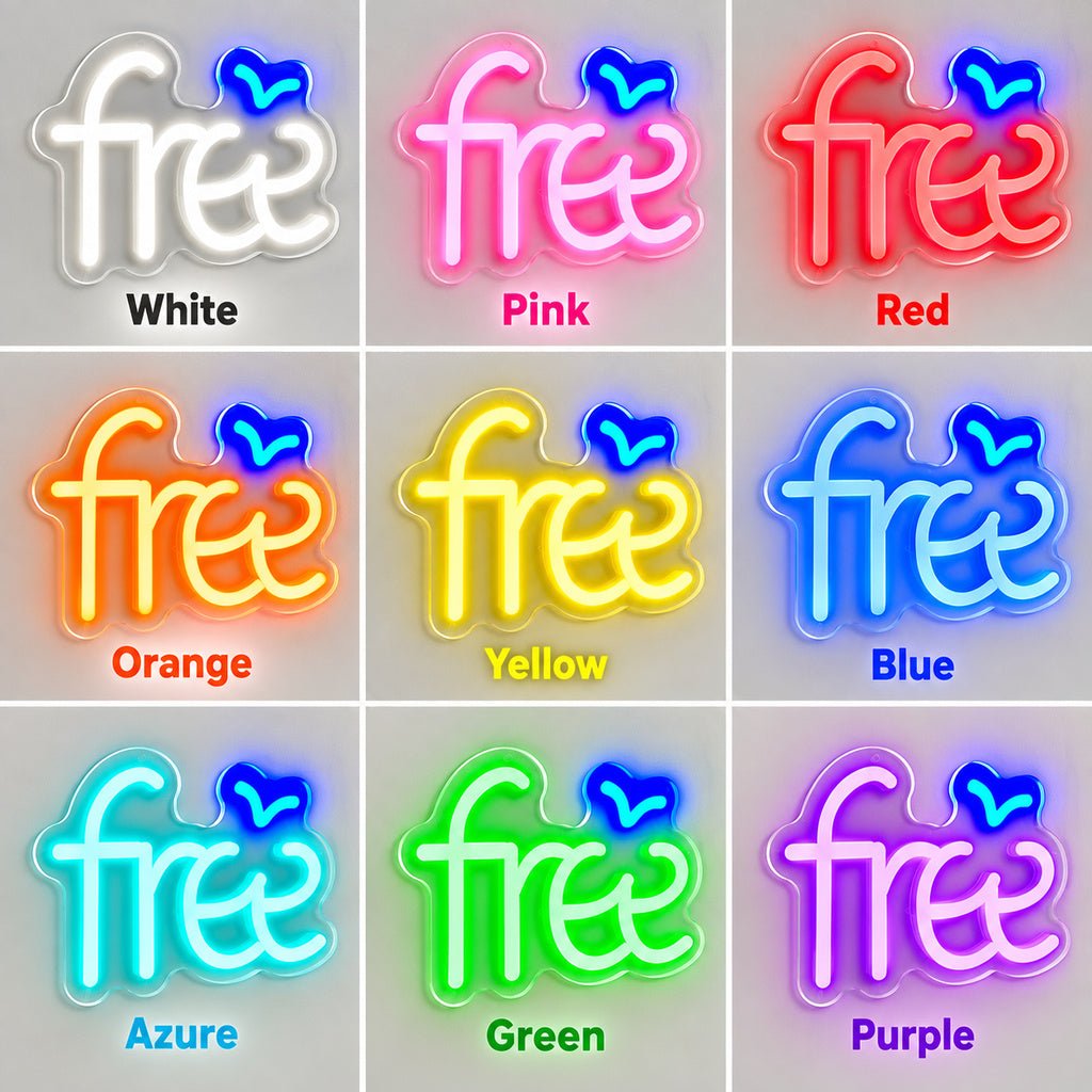 Free With Blue Bird LED Neon Sign - Shineneon