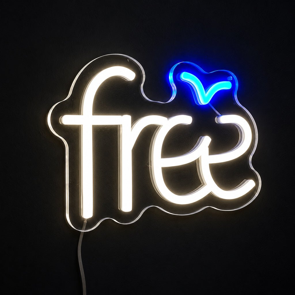 Free With Blue Bird LED Neon Sign - Shineneon