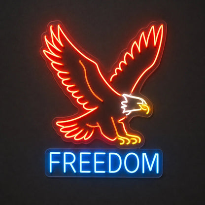 Freedom Flying Eagle Vintage LED Neon Sign - Shineneon