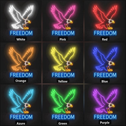 Freedom Flying Eagle Vintage LED Neon Sign - Shineneon