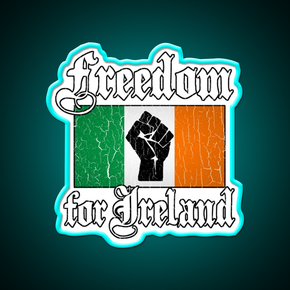 Freedom For Ireland Vintage Distressed Beer Bar Decor Led Neon Sign Rgb Color - Size and dimension reference