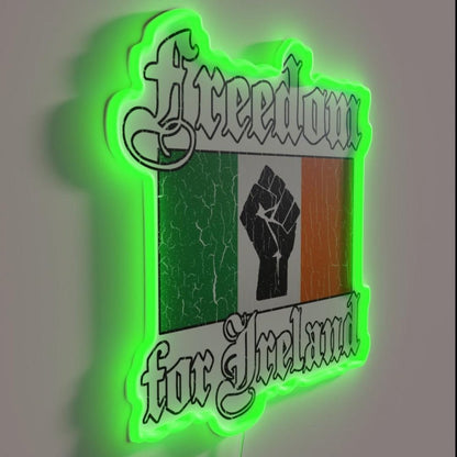 Freedom For Ireland Vintage Distressed Rgb Led Neon Sign - Shineneon