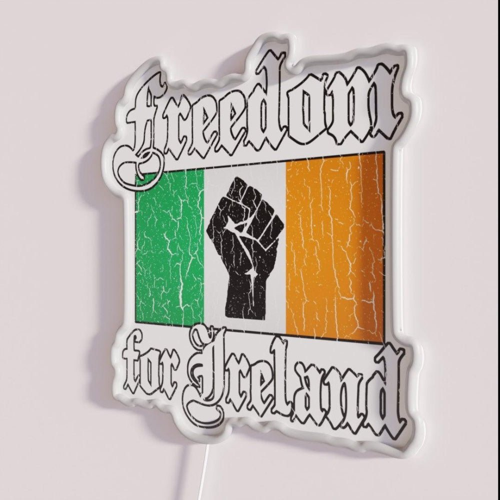 Freedom For Ireland Vintage Distressed Rgb Led Neon Sign - Shineneon
