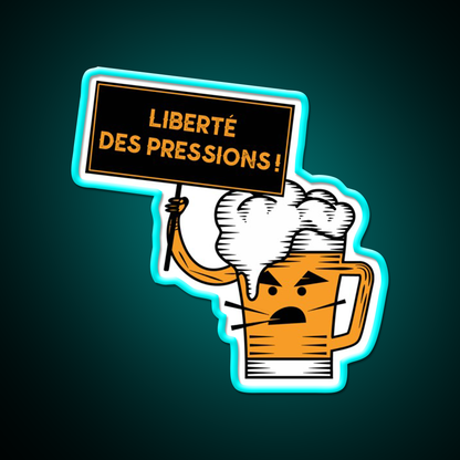 Freedom From Pressures Beer Man Cave Bar Led Neon Sign Rgb Color