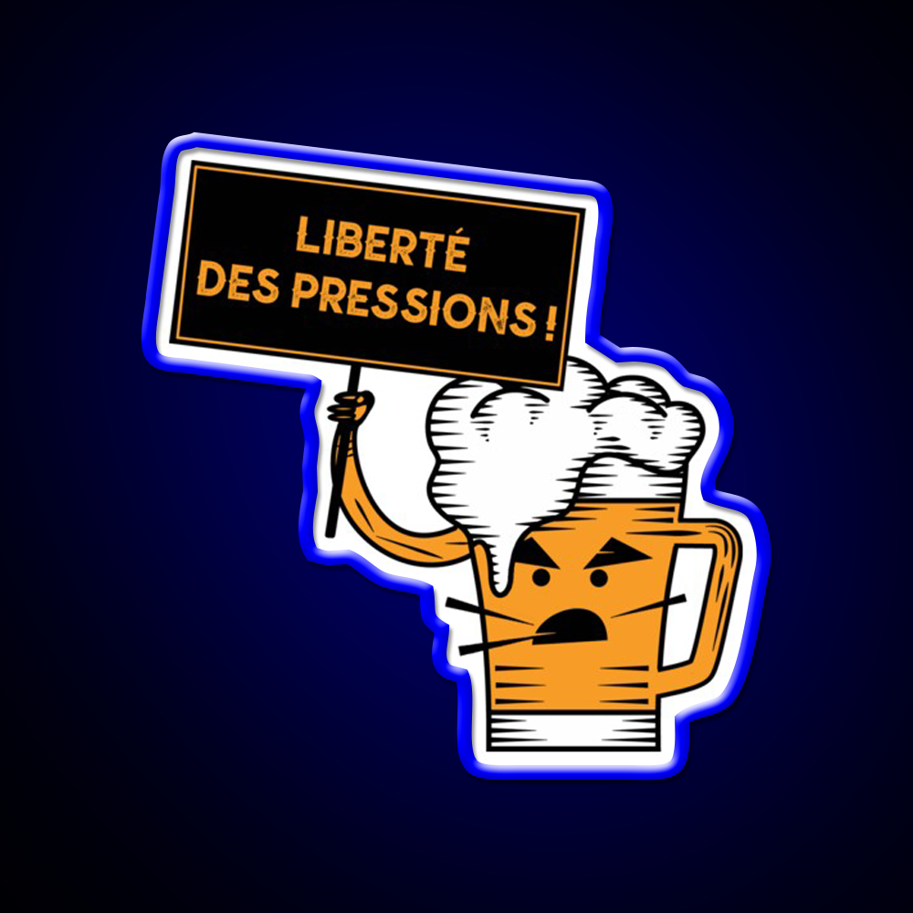 Freedom From Pressures Beer Man Cave Bar Led Neon Sign Rgb Color