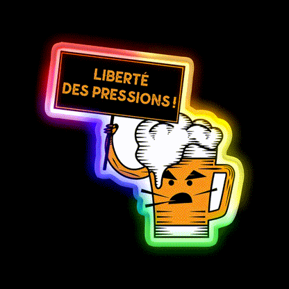 Freedom From Pressures Beer Man Cave Bar Led Neon Sign Rgb Color