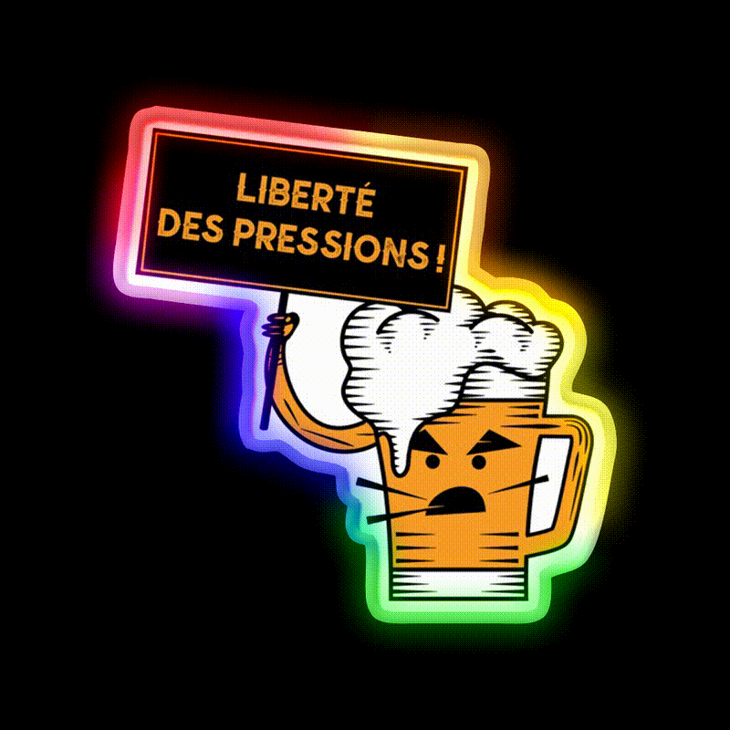 Freedom From Pressures Beer Man Cave Bar Led Neon Sign Rgb Color