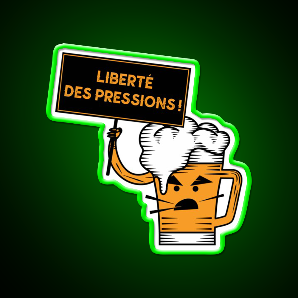 Freedom From Pressures Beer Man Cave Bar Led Neon Sign Rgb Color