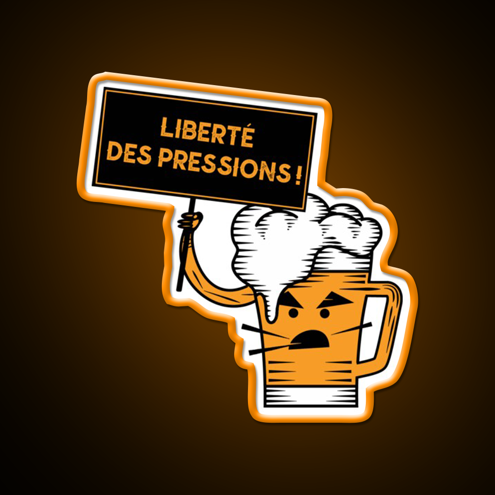 Freedom From Pressures Beer Man Cave Bar Led Neon Sign Rgb Color