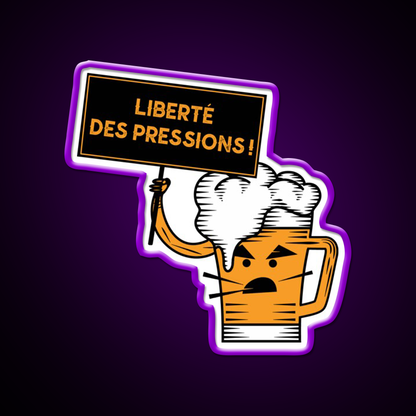 Freedom From Pressures Beer Man Cave Bar Led Neon Sign Rgb Color