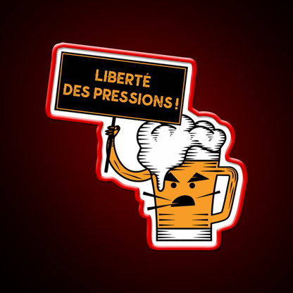 Freedom From Pressures Beer Man Cave Bar Led Neon Sign Rgb Color