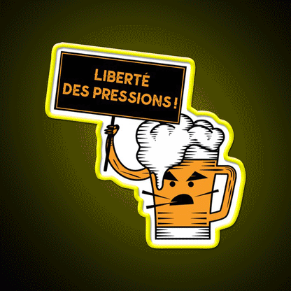 Freedom From Pressures Beer Man Cave Bar Led Neon Sign Rgb Color